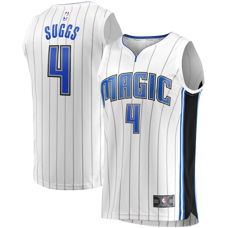 Men Orlando Magic #4 Jalen Suggs Fanatics Branded White 2022-23 Fast Break Replica NBA Jersey